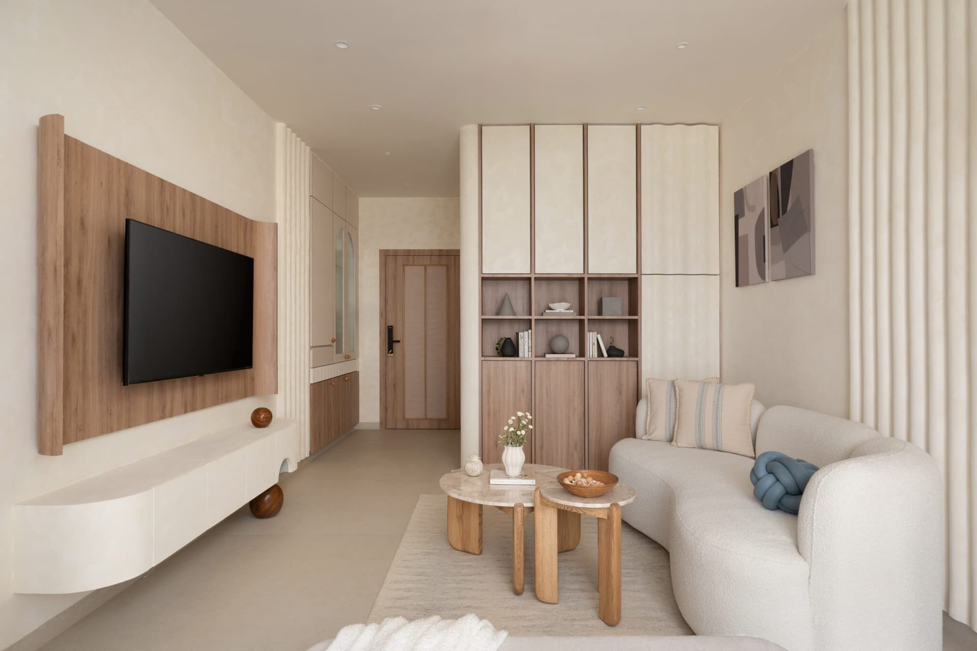 The Vanilla Swirl : A Sea-Facing Home Shaped by Softness and Light