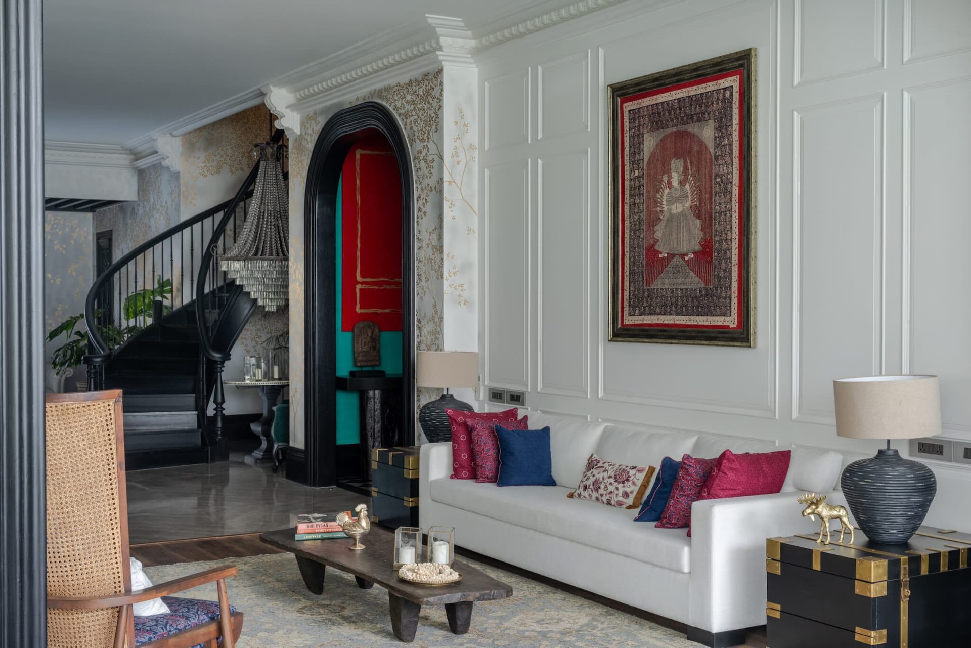 A Tryst with Art, Heritage, and Modernity: Shabnam Gupta Unlocks a New-Age Maximal Narrative in a Coruscating Mumbai Duplex — interior design by featured studio in Mumbai